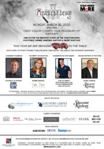 The Designers + Builders Alliance of Long Island Mystery By Design 4.0 Gala To Benefit Kids Need More