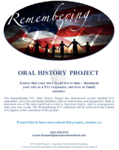Remembering 9/11 Oral History Project - Flyer
