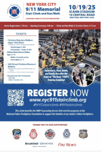 NEW YORK CITY 9/11 Memorial Stair Climb and Run/Walk - 10/19/2025