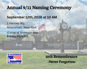 Annual 9/11 Naming Ceremony September 12 2026 flyer