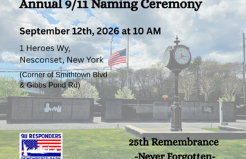 Annual 9/11 Naming Ceremony September 12 2026 flyer
