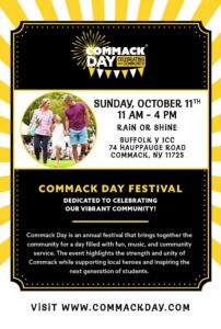 Commack Day Festival October 11 2026 flyer