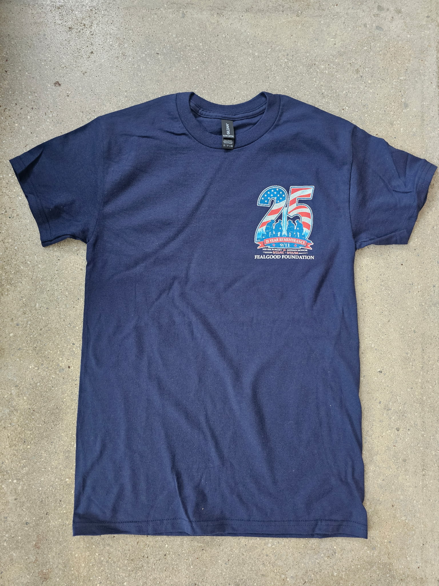 FGF Navy 25 Year Remembrance T-Shirt front